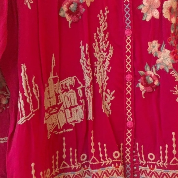 Johnny Was heavily embroidered  Elias Blouse NWT - Picture 8 of 14